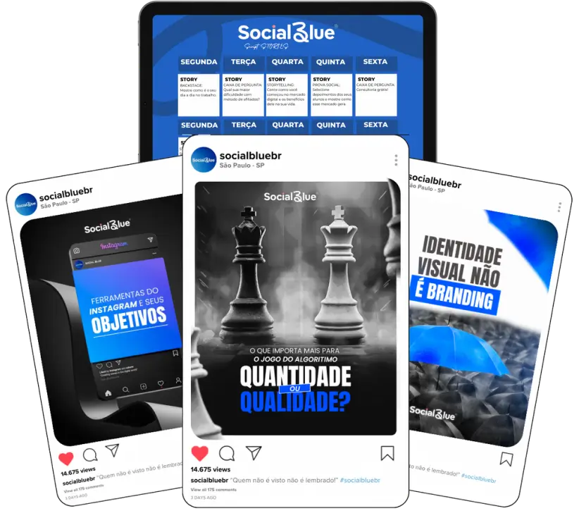 Mockup Social Blue